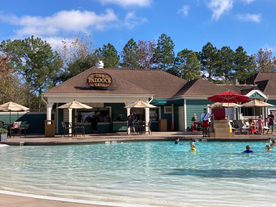 the paddock pool bar at saratoga springs resort