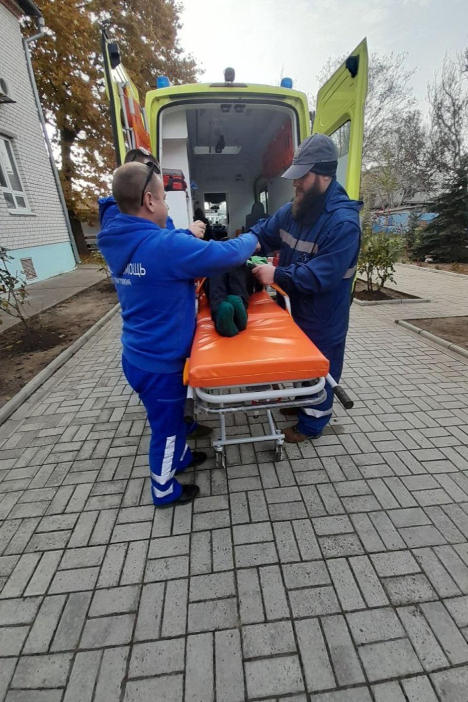 A child being ‘evacuated’ from Oleshky orphanage taken from Maria Lvova-Belova’s official Telegram (Telegram)