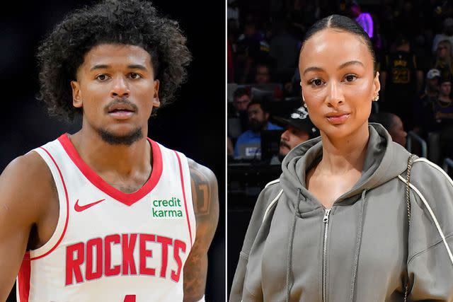 <p>Jess Rapfogel/Getty; Allen Berezovsky/Getty</p> Jalen Green in 2024; Draya Michele in 2023