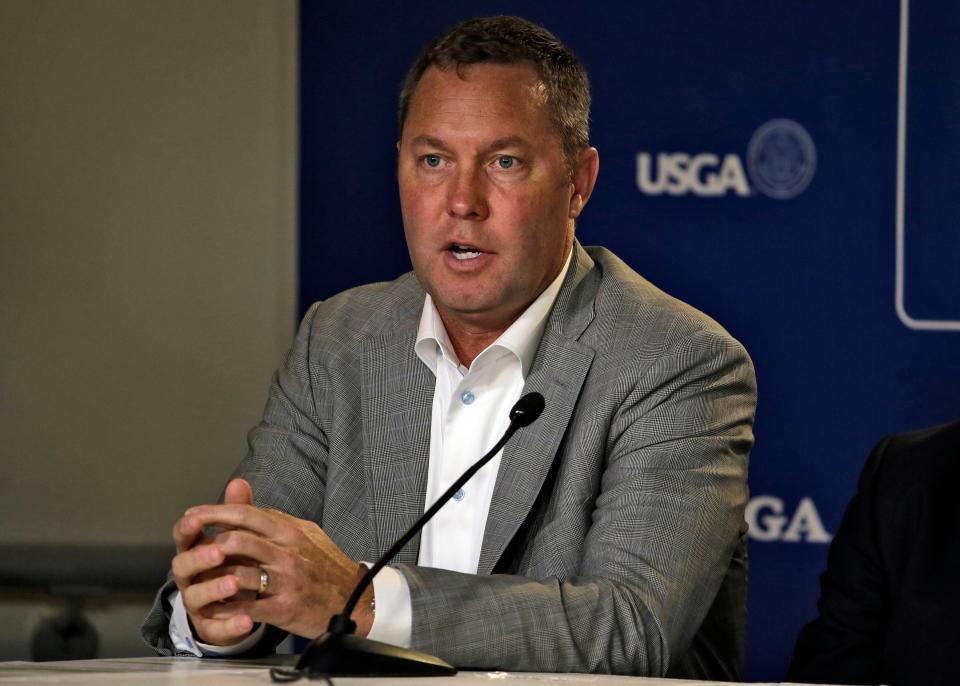 United States Golf Association CEO Mike Whan has been the face of change as the governing bodies of golf announce their plans to roll back the distance golf balls travel.