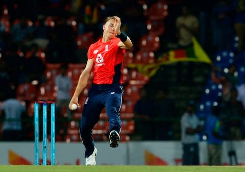 Tom Curran delivers the ball during the third one day international - Credit: LAKRUWAN WANNIARACHCHI/AFP/Getty Images