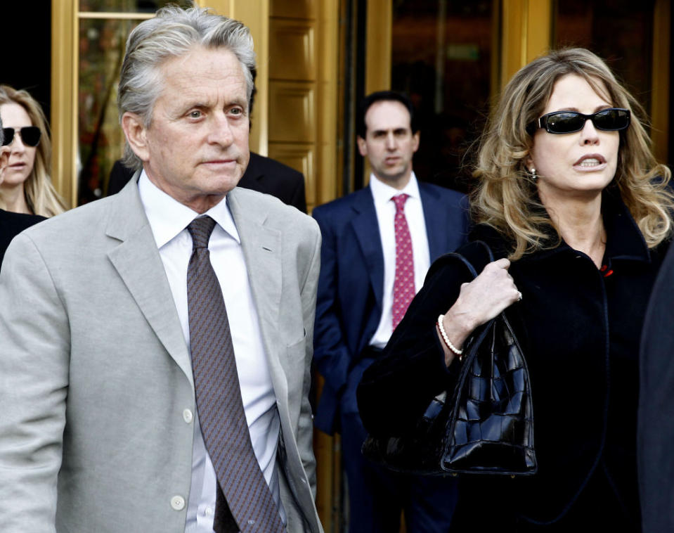 Michael Douglas and Diandra Douglas had a US$45 million divorce settlement. Source: Getty