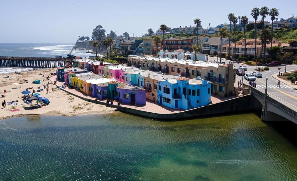 The historic Venetian Court seaside vacation resort on Capitola Beach.