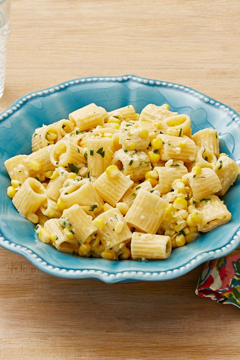 rigatoni with creamy corn