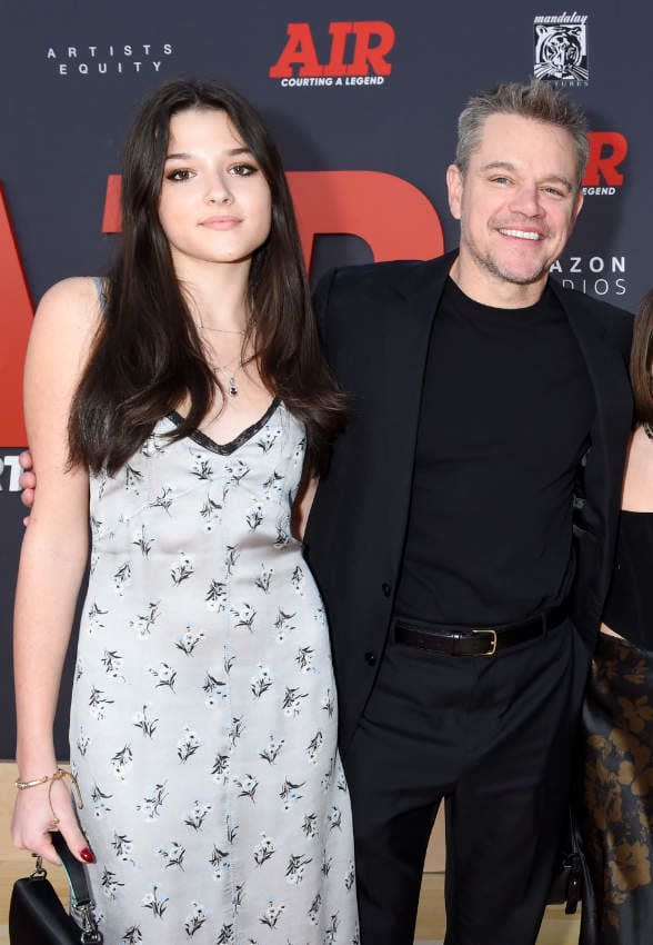 Matt Damon presume de su mujer y sus tres hijas