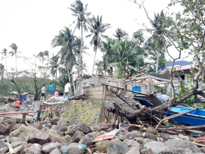 General view of storm debris in Biliran