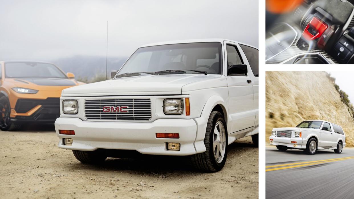 1992 gmc typhoon vs 2023 lamborghini urus performante