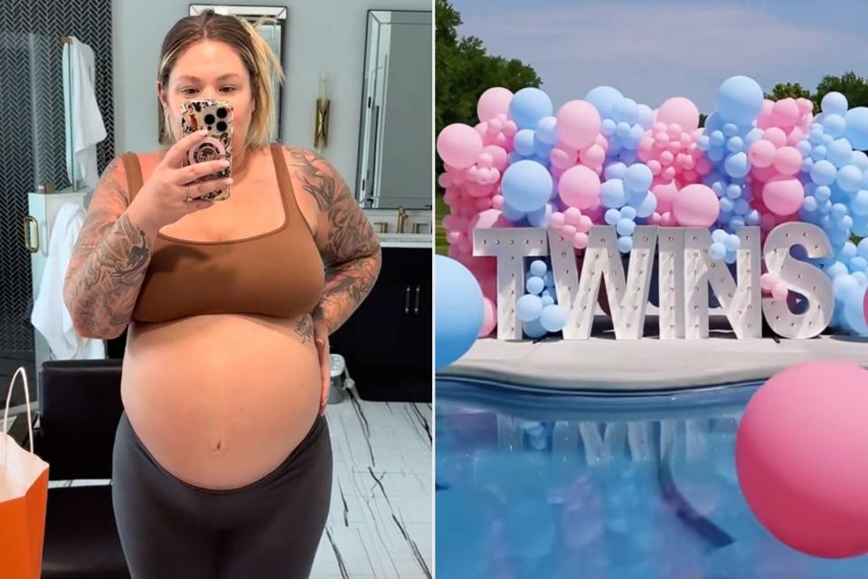 <p>Kailyn Lowry/TikTok</p> Kailyn Lowry pregnancy with twins