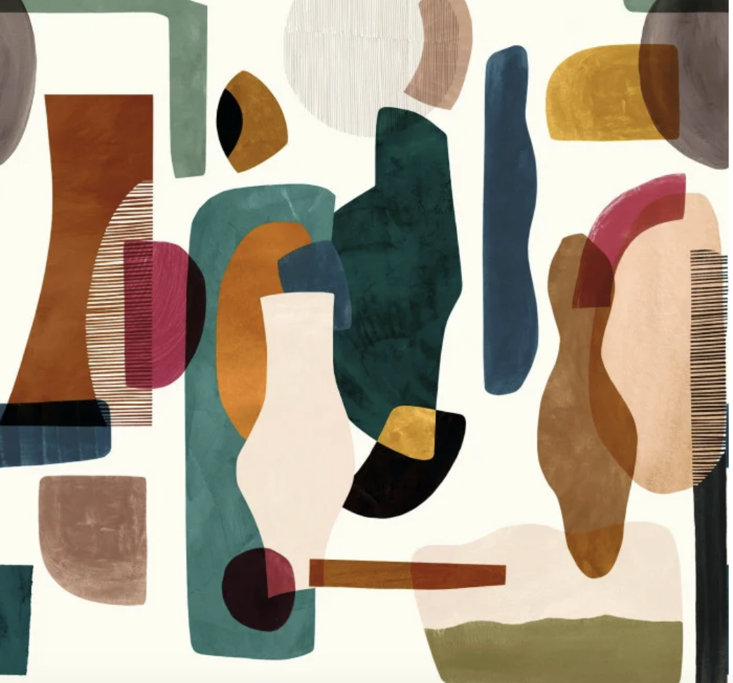 a closeup of abstracted shapes