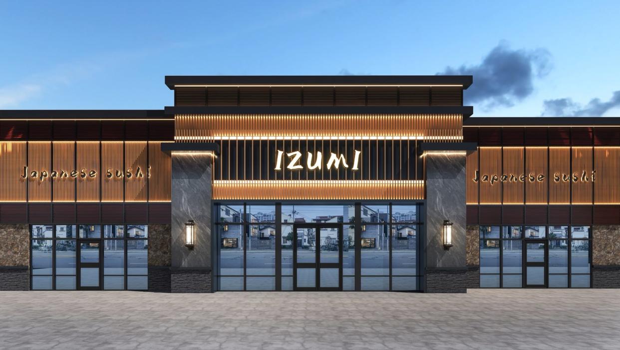 A rendering of Izumi, a new conveyor belt style restaurant opening in Springfield.