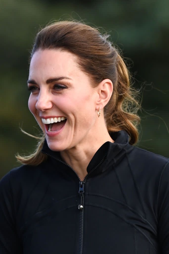 Catherine, Duchess of Cambridge visits the City of Derry Rugby Club on September 29, 2021 in Londonderry, Northern Ireland.