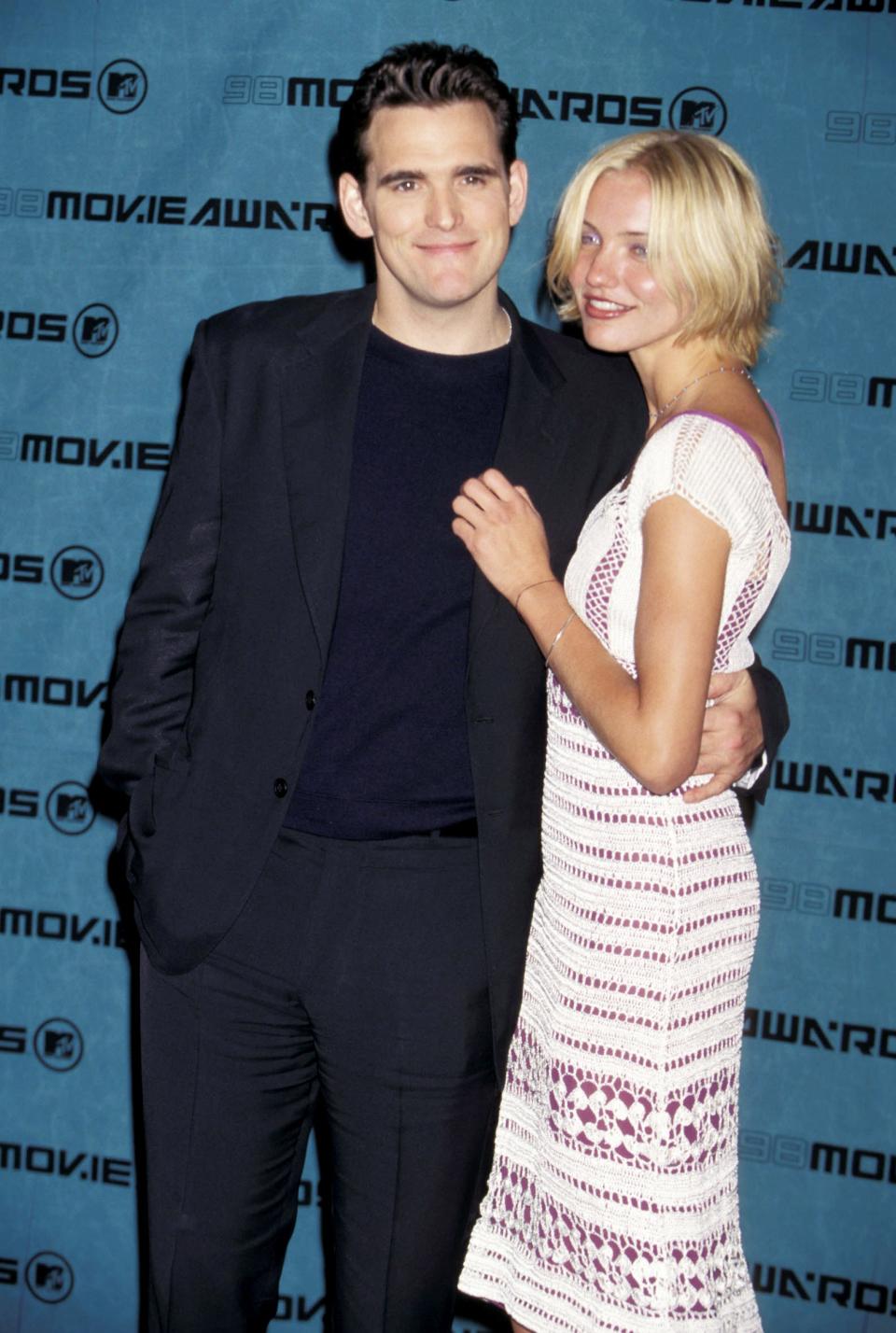 Matt Dillon and Cameron Diaz at the 1998 MTV Movie Awards.