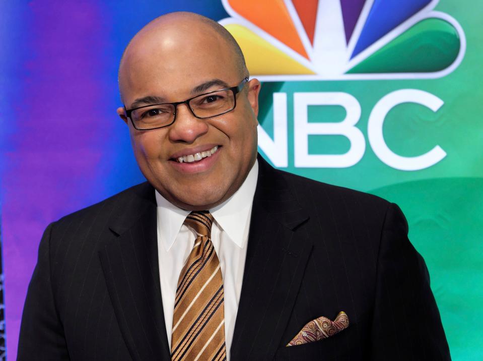 In this March 2, 2017 photo, Mike Tirico attends the NBC Universal mid-season press day at the Four Seasons in New York. Tirico is taking the reins from Tom Hammond as a host of NBC's Triple Crown horse racing coverage.
