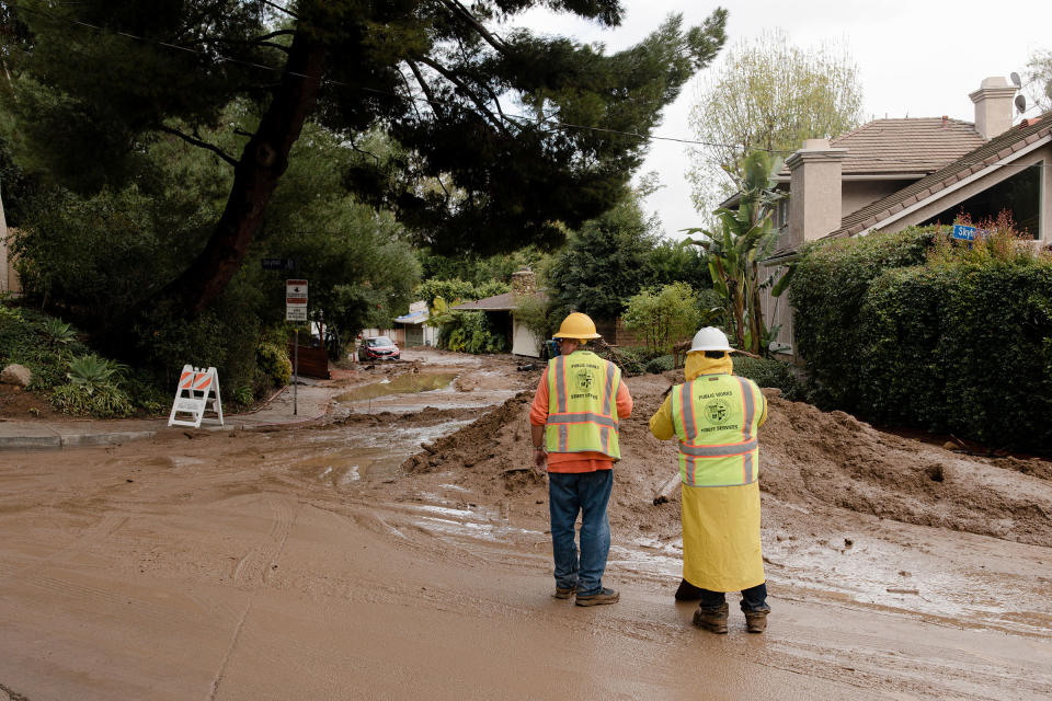 A flooded block in a Studio City neighborhood on Jan. 10.<span class="copyright">Alex Welsh for TIME</span>