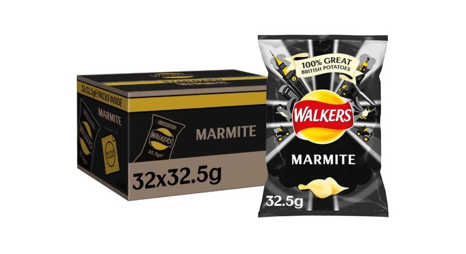 Case of 32 Walkers Marmite Crisps Box