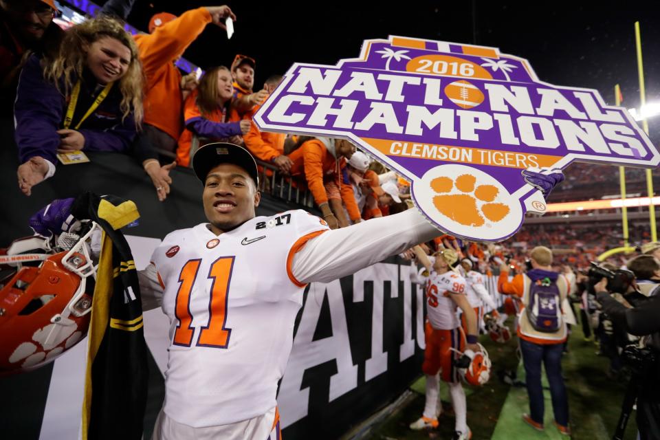 Clemson beat Alabama in the teams’ national title rematch. (Getty)