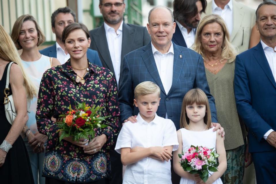 Princess Charlene of Monaco, Prince Albert II of Monaco, Prince Jacques of Monaco and Princess Gabriella of Monaco attend the traditional Monaco picnic 