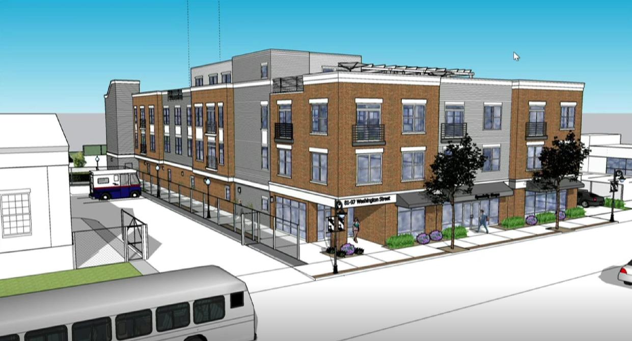 Developer Peter Chew is proposing to demolish a commercial space at 89-97 Washington Street in Weymouth's The Landing and build a project with 20 condominiums and two commercial spaces.