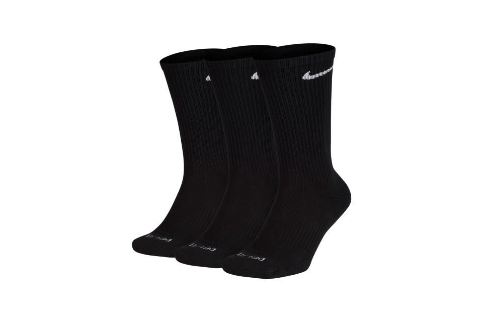 Nike Dry 3-pack Everyday Plus cushion crew training socks (was $18, 28% off)