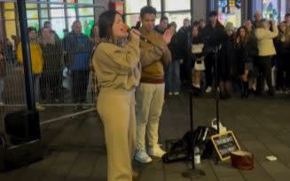 Frida Guzmán sings a ballad in central London