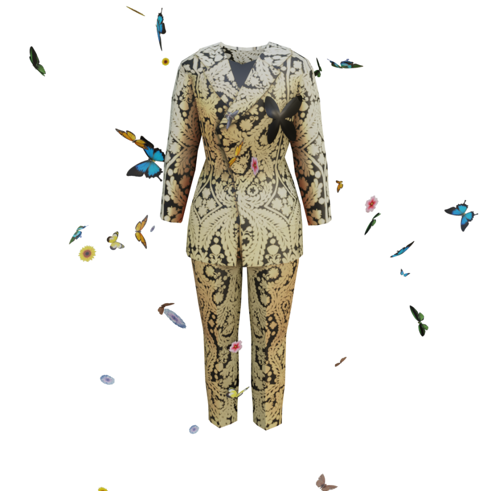 Christian Lacroix Paseo outfit, which is for owners of the original NFT collection on the anniversary in Decentraland.  - Credit: Courtesy Image