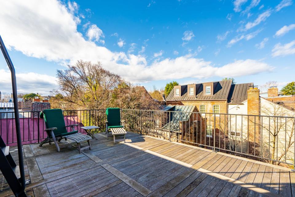 The rooftop deck provides another space for entertaining.