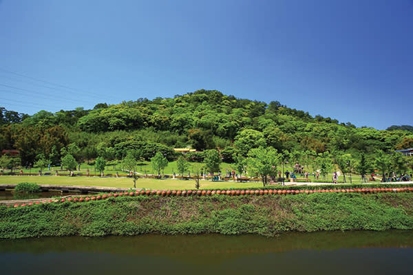 遍佈翠綠草原的慈湖公園 (圖片來源／桃園市政府)