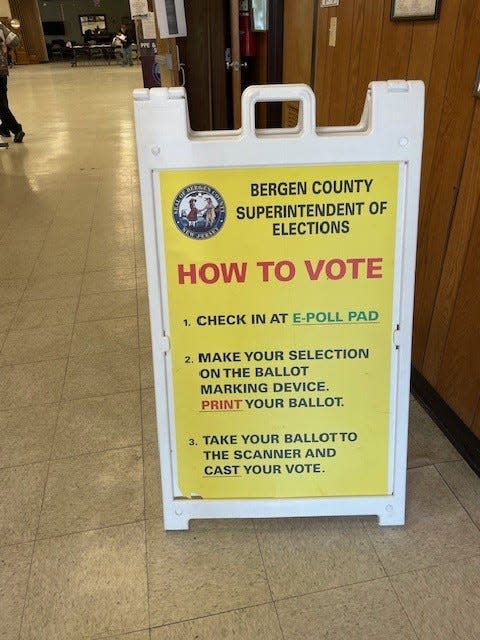 Signs in Garfield for early in-person voters in the 2024 primaries.