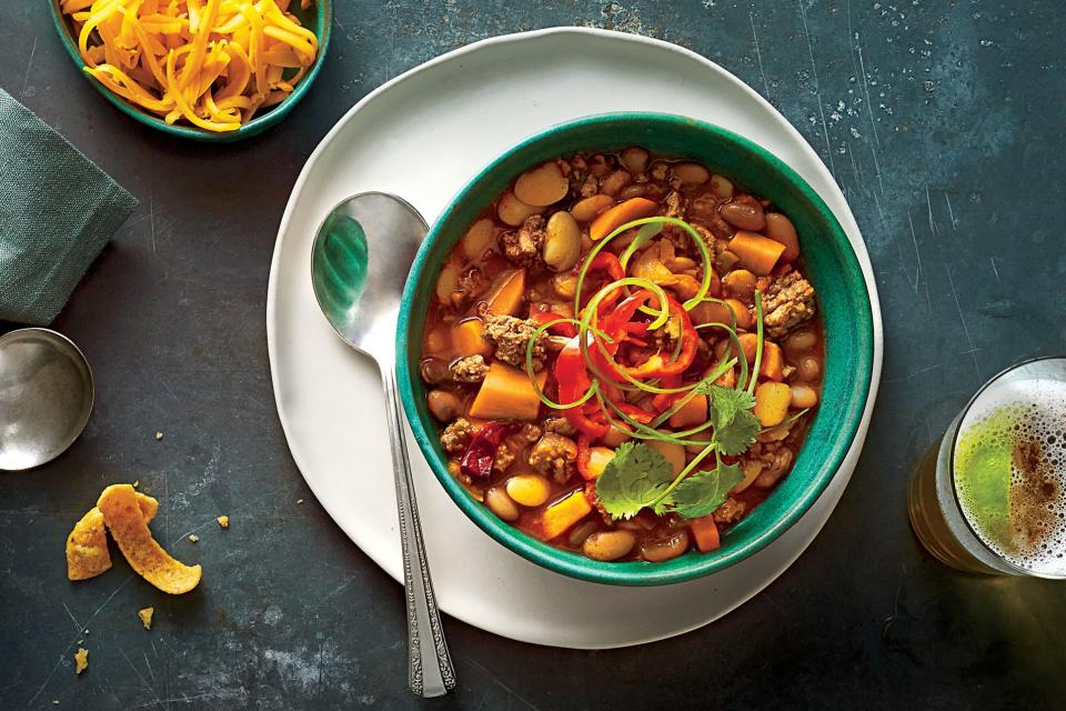 Smoky Turkey-and-Sweet Potato Chili