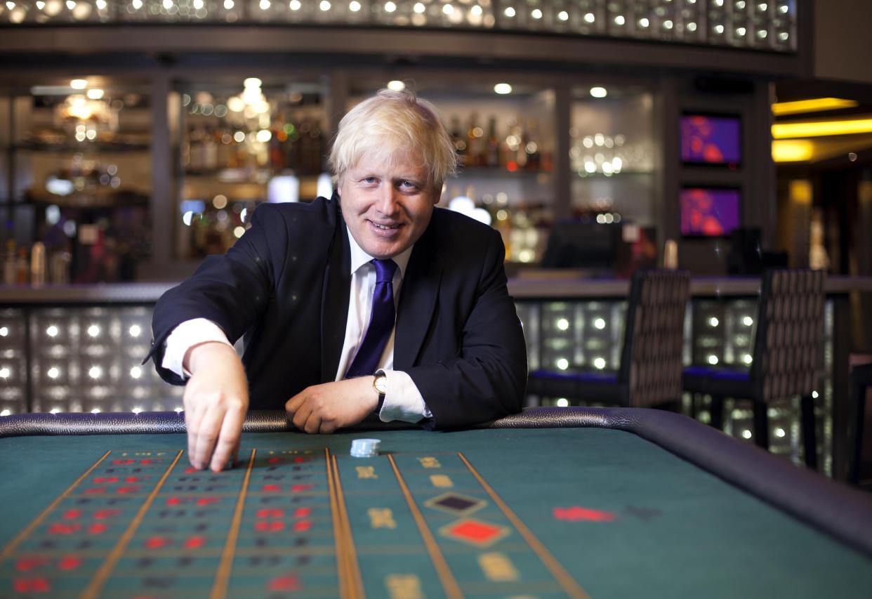 London Mayor Boris Johnson officially opens the Hippodrome in Leicester Square after its conversion into a casino