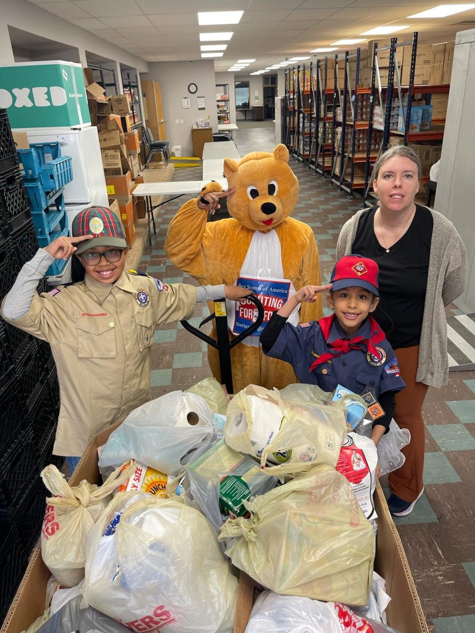 Devils Lake Scouts collected over 1,000 pounds of food for w worthy cause this past week thanks to support from the local community.