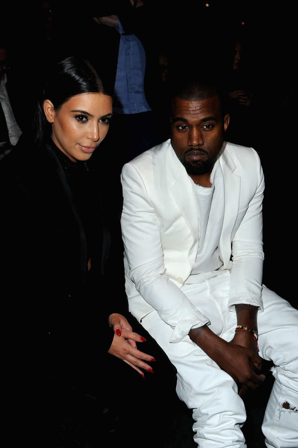 PARIS, FRANCE - MARCH 03: Kim Kardashian and Kanye West attend Givenchy Fall/Winter 2013 Ready-to-Wear show as part of Paris Fashion Week on March 3, 2013 in Paris, France. (Photo by Pascal Le Segretain/Getty Images)