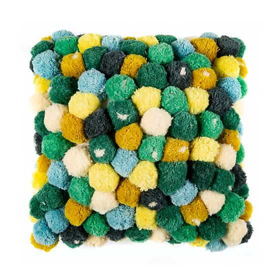 3) Emerald Pom Pom Pillow