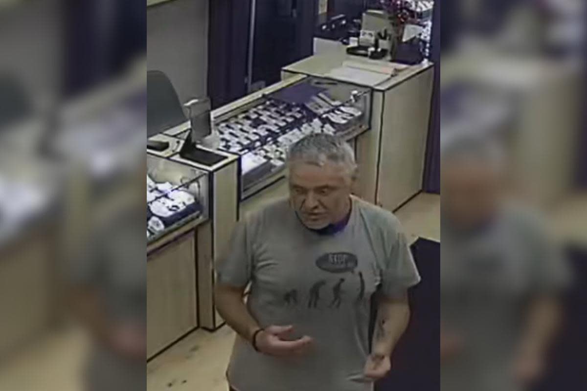 Gwent Police want to speak to this man in connection with a jewellery store theft in Newport <i>(Image: Gwent Police)</i>