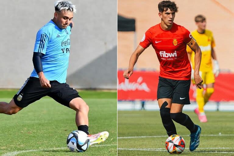 Alexander Woiski y Gabriel Rodríguez, los chicos nacido en Palma de Mallorca, con raíces argentinas que están con el equipo de Diego Placente en la selección Sub 20 de Argentina en el torneo de L’Alcudia