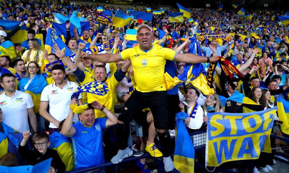 Ukraine supporters at Hampden Park