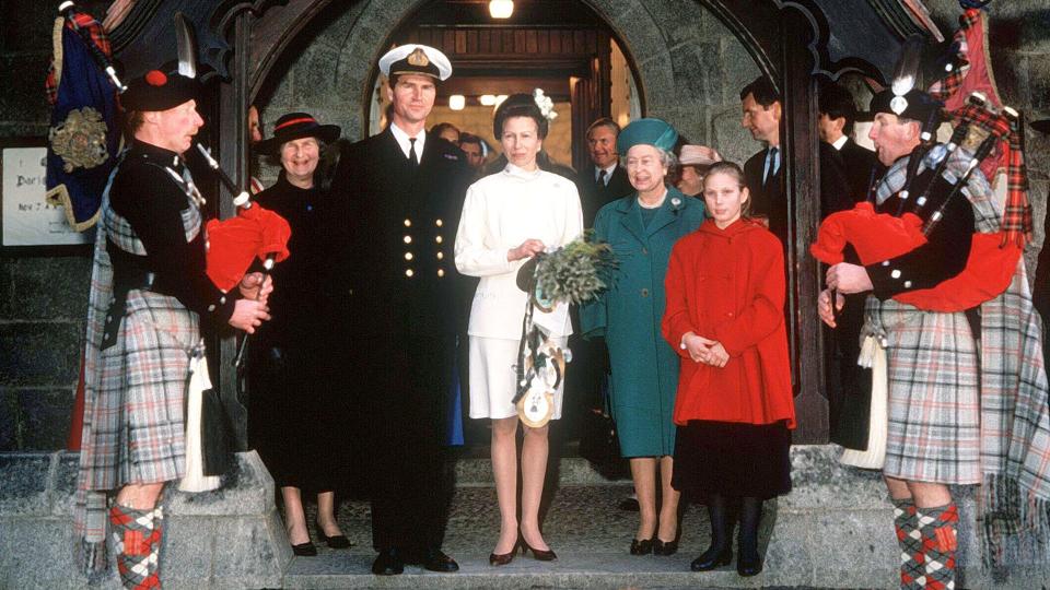 Princess Anne and Timothy Laurence on their wedding day, 1992