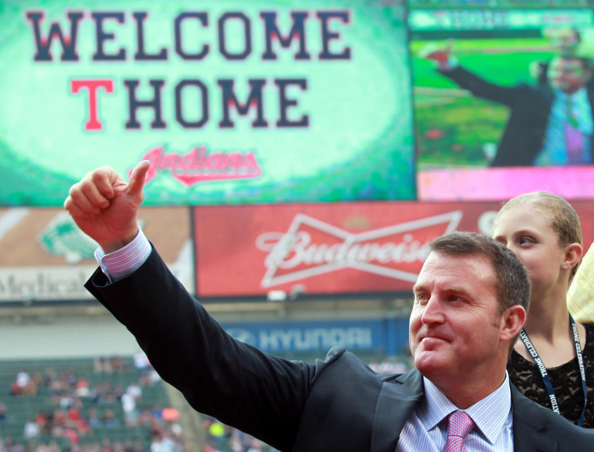 Indians retire Hall of Famer Jim Thome's No. 25