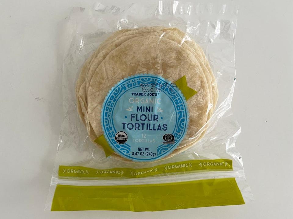 Mini flour tortillas from Trader Joe's