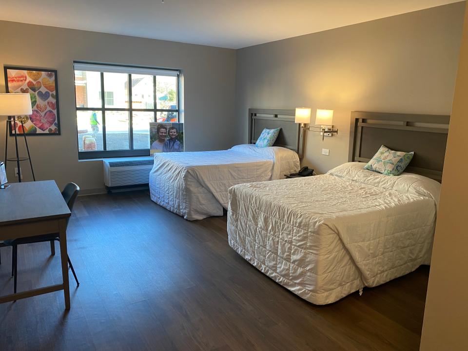 The expansion of the Ronald McDonald House Charities building includes an additional 86 guest rooms where families can stay while their child receives medical treatment.