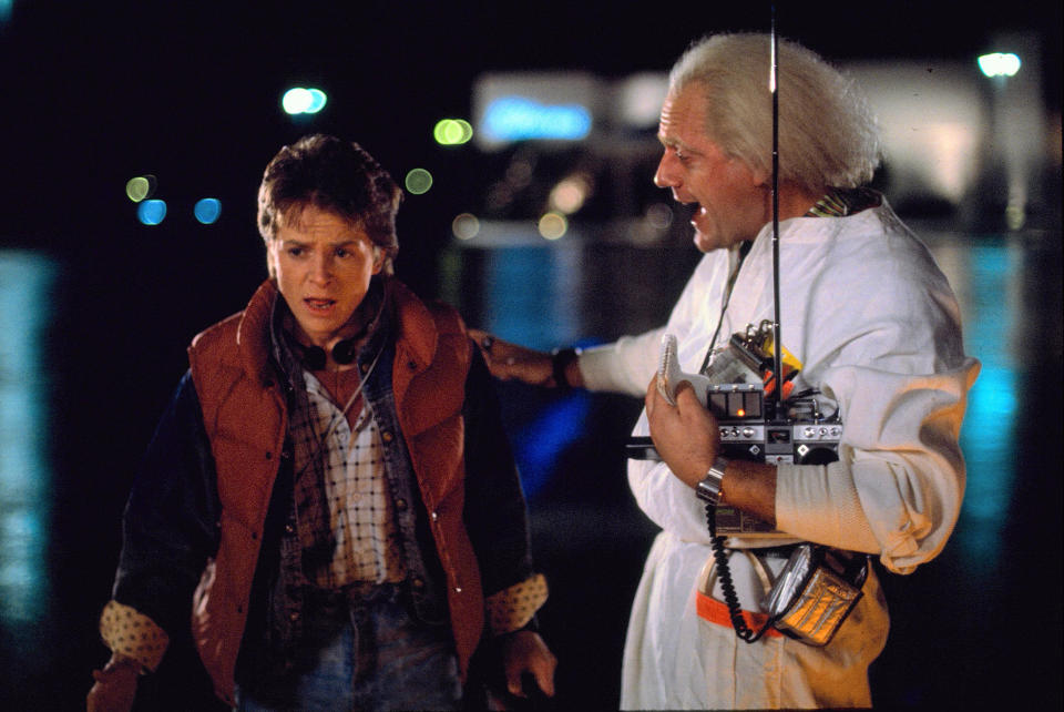 Michael J. Fox and Christopher Lloyd in Back to the Future (Credit: Universal)