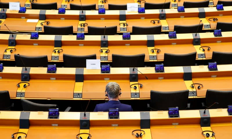 Special session of EU Parliament on coronavirus disease (COVID-19) in Brussels