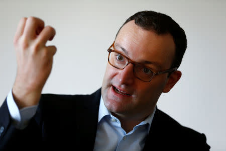 German Deputy Finance Minister Jens Spahn speaks during an interview with Reuters in Berlin, Germany October 4, 2016. REUTERS/Joachim Herrmann