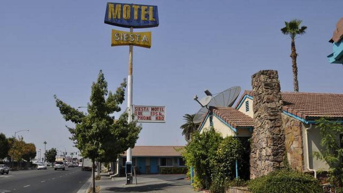 The Siesta Motel on 16th Street in Merced, California, is shown circa 2014.