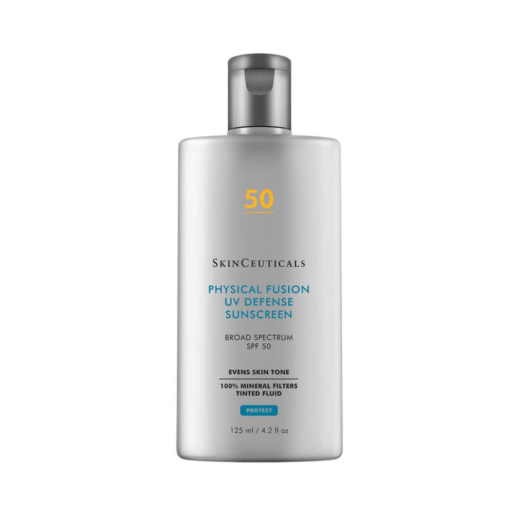 <p><a href="https://go.redirectingat.com?id=74968X1596630&url=https%3A%2F%2Fwww.dermstore.com%2Fskinceuticals-physical-fusion-uv-defense-spf50-sunscreen-various-sizes%2F12941160.html&sref=https%3A%2F%2Fwww.elle.com%2Fbeauty%2Fmakeup-skin-care%2Fg60188862%2Fbest-tinted-sunscreens%2F" rel="nofollow noopener" target="_blank" data-ylk="slk:Shop Now;elm:context_link;itc:0;sec:content-canvas" class="link rapid-noclick-resp">Shop Now</a></p><p>SkinCeuticals Physical Fusion UV Defense SPF 50</p><p>dermstore.com</p><p>$35.00</p>