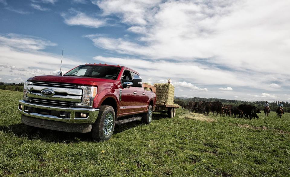 <p>Can't see yourself shelling out huge money for the Super Duty Limited, whose pricing can edge close to $100,000? There are plenty of more affordable choices. Pictured here is the well-equipped Lariat; there also are XL and XLT. Other pricey trims include the King Ranch and Platinum variants.</p>