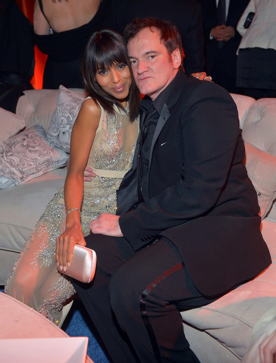 Kerry Washington and Quentin Tarantino attend The Weinstein Company's 2013 Golden Globe Awards After Party presented by Chopard held at The Old Trader Vic's at The Beverly Hilton Hotel on January 13, 2013 in Beverly Hills, California.