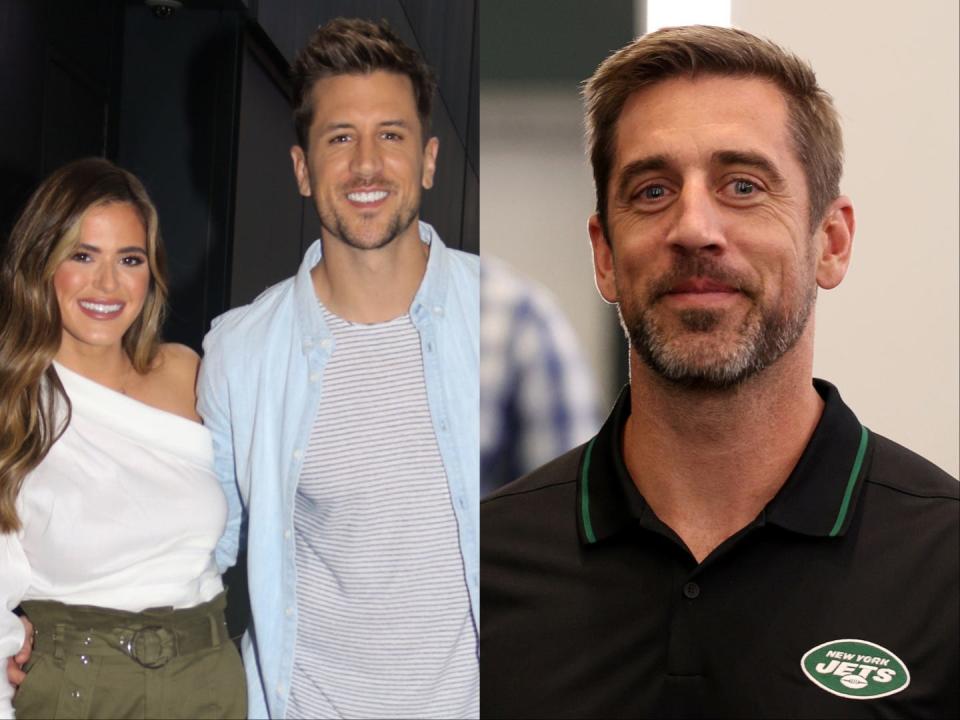 Jojo Fletcher, Jordan Rodgers and Aaron Rodgers.