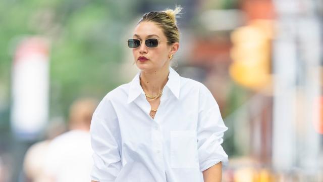 Elsa Hosk dons white tank top and blue flared jeans while out in New York  City