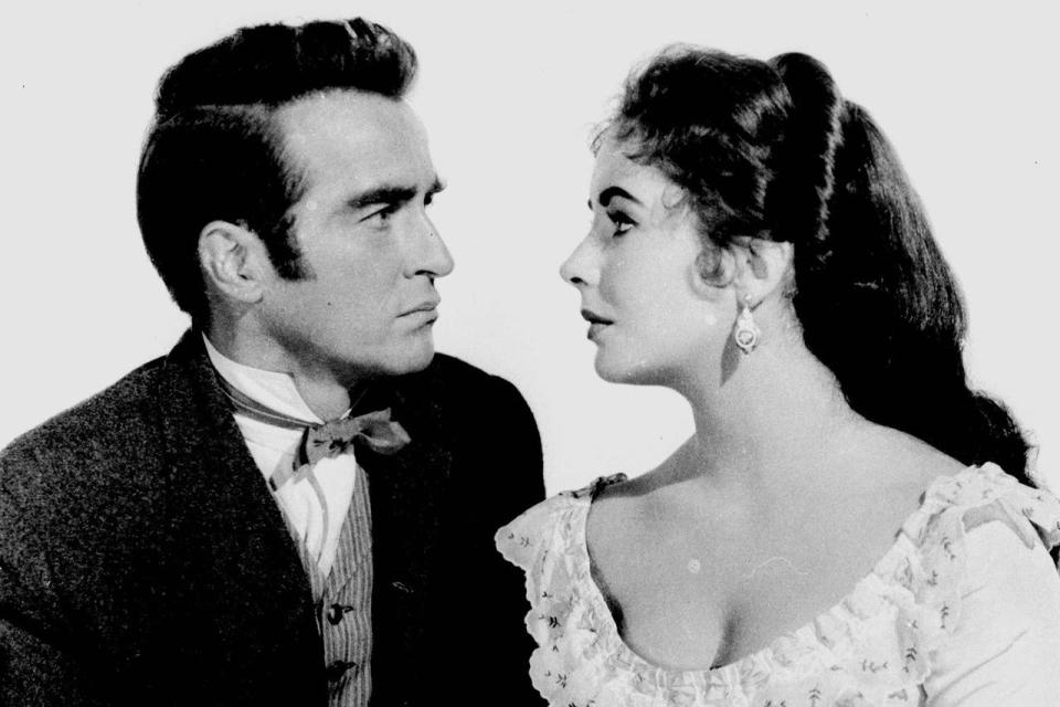 Montgomery Clift y Elizabeth Taylor en 1957 por el film Raintree County